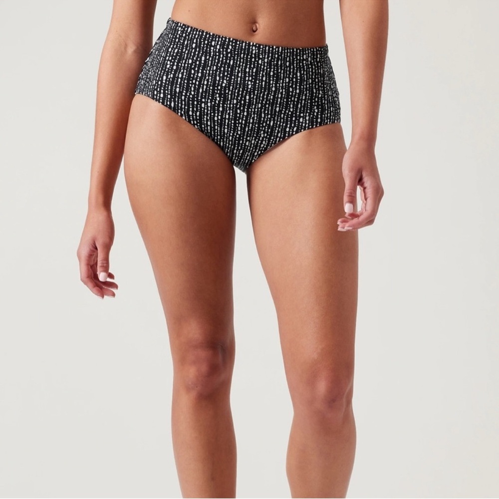 ATHLETA | ✨NEW✨ High Waist Bikini Bottom in Black & White